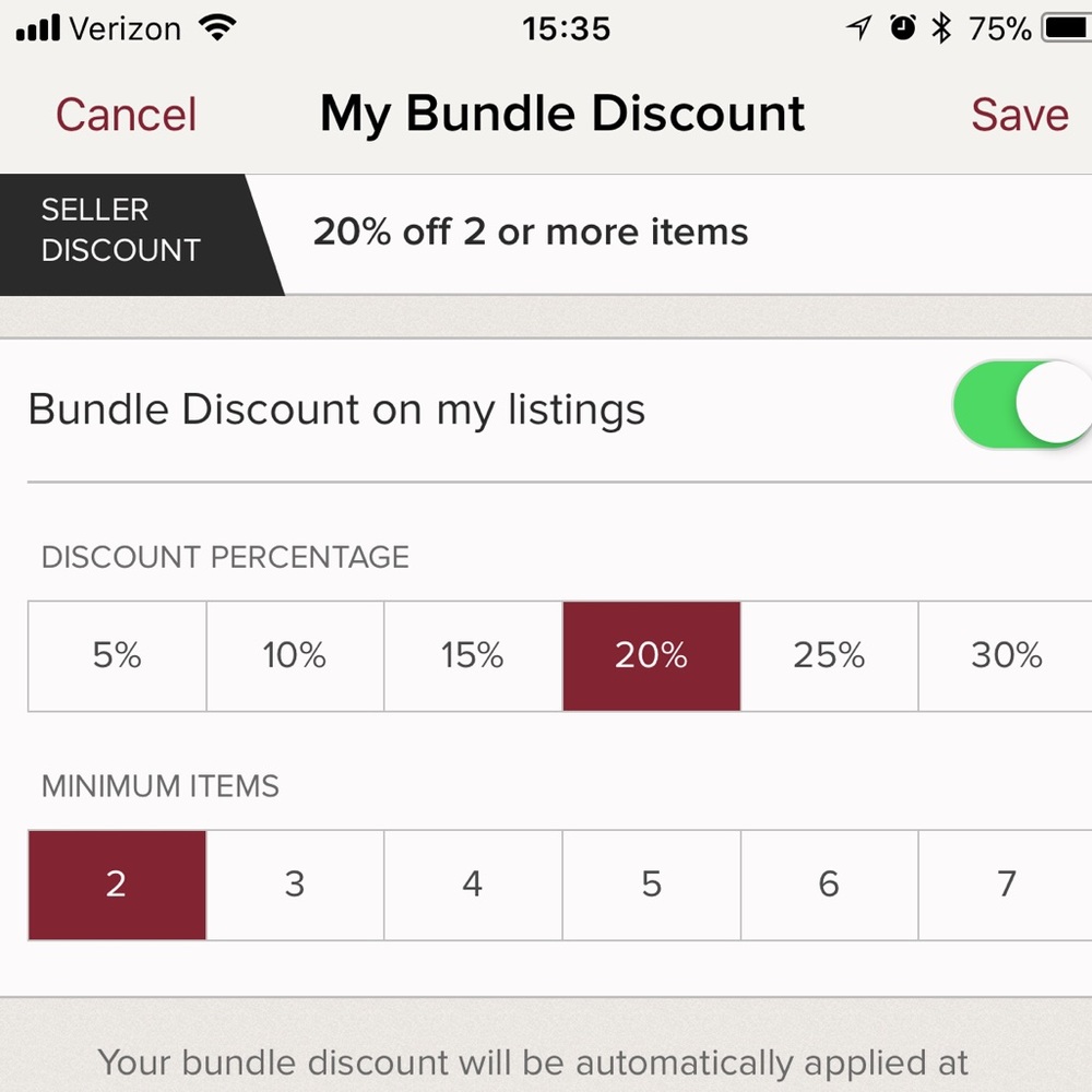 20% off 2 or more items!